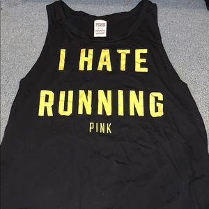 VS Pink I hate running tank